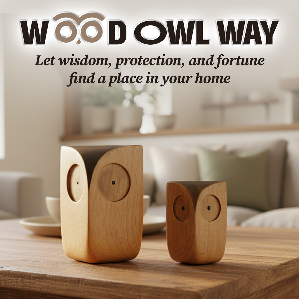 BeeRusty™ - Handmade Owl Wooden Figurine