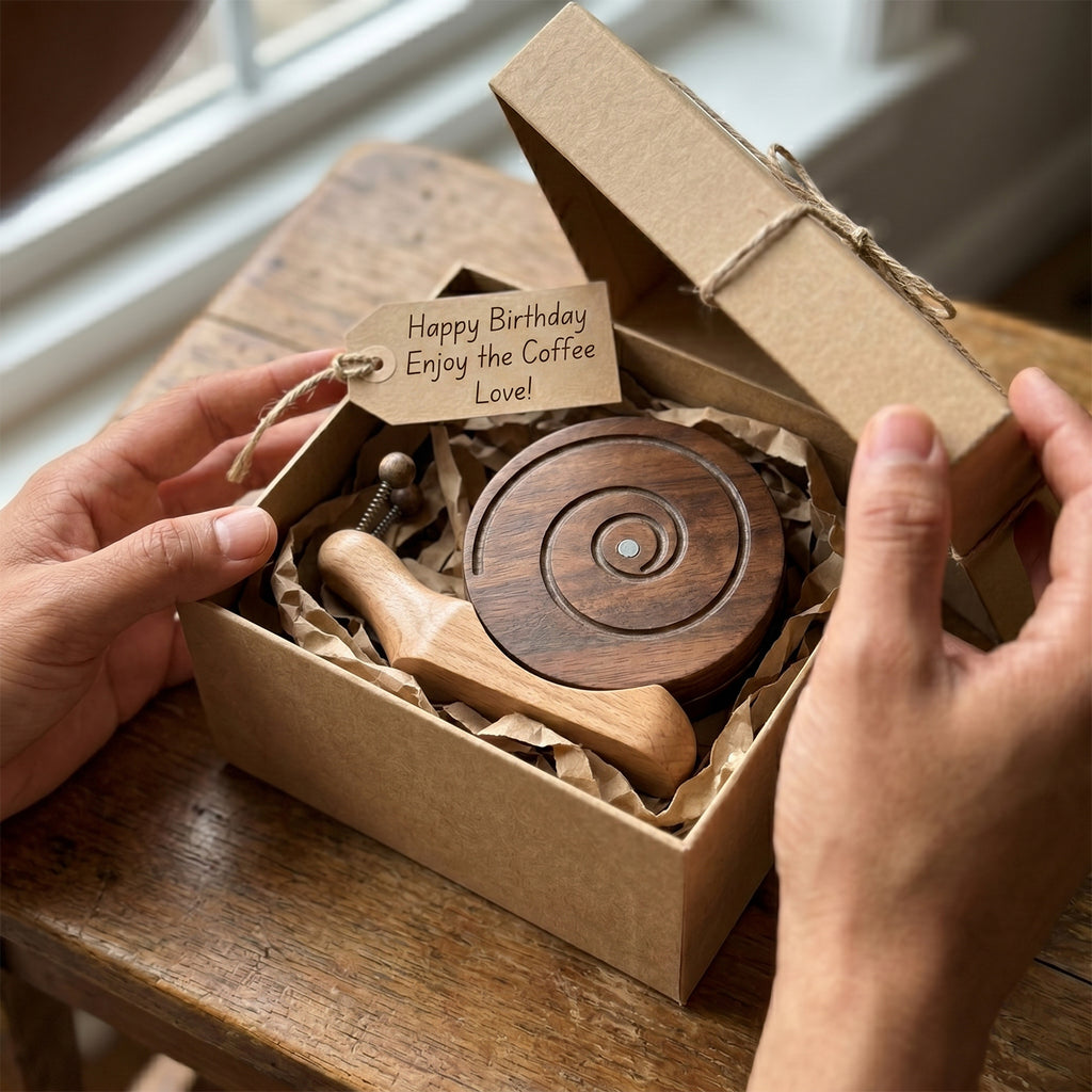 Snail Magnetic Wooden Coasters with Holder - Set of 6