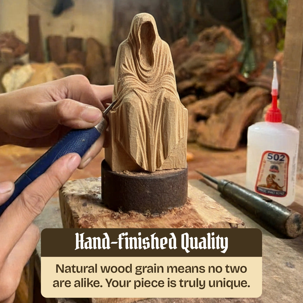 Grim Reaper Figurine - Hand-carved Wooden Figurines