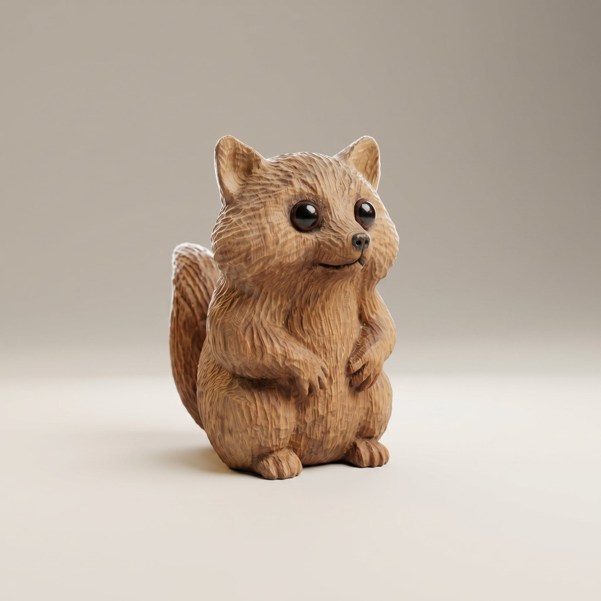 Racoon | Hand-carved Wooden Figurine