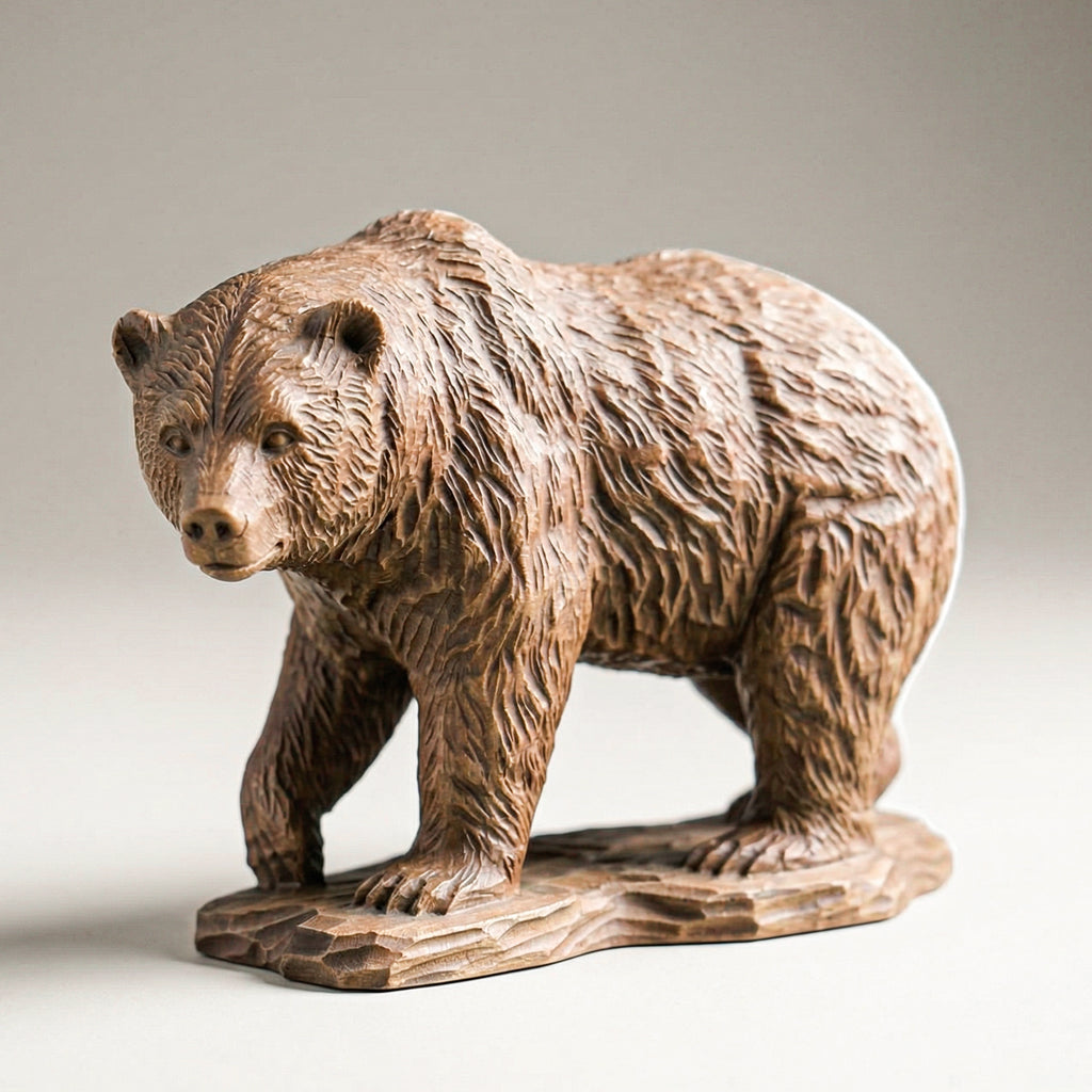 Grizzly Bear | Hand-carved Wooden Figurine