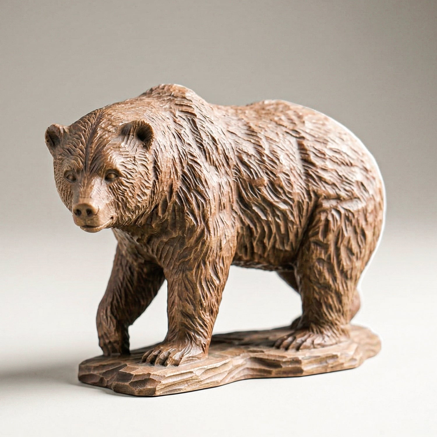 Grizzly Bear | Hand-carved Wooden Figurine