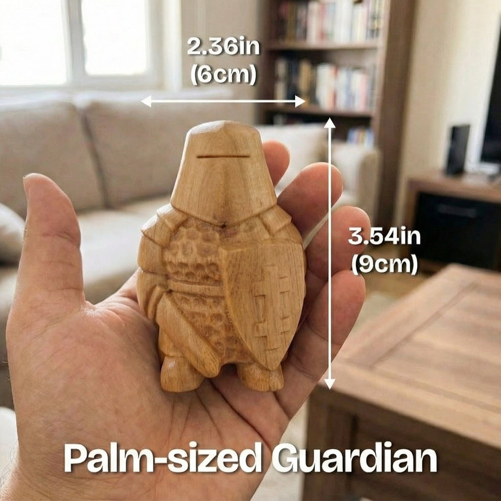 BeeRusty™ - Hand Carved Wooden Knight Figurine