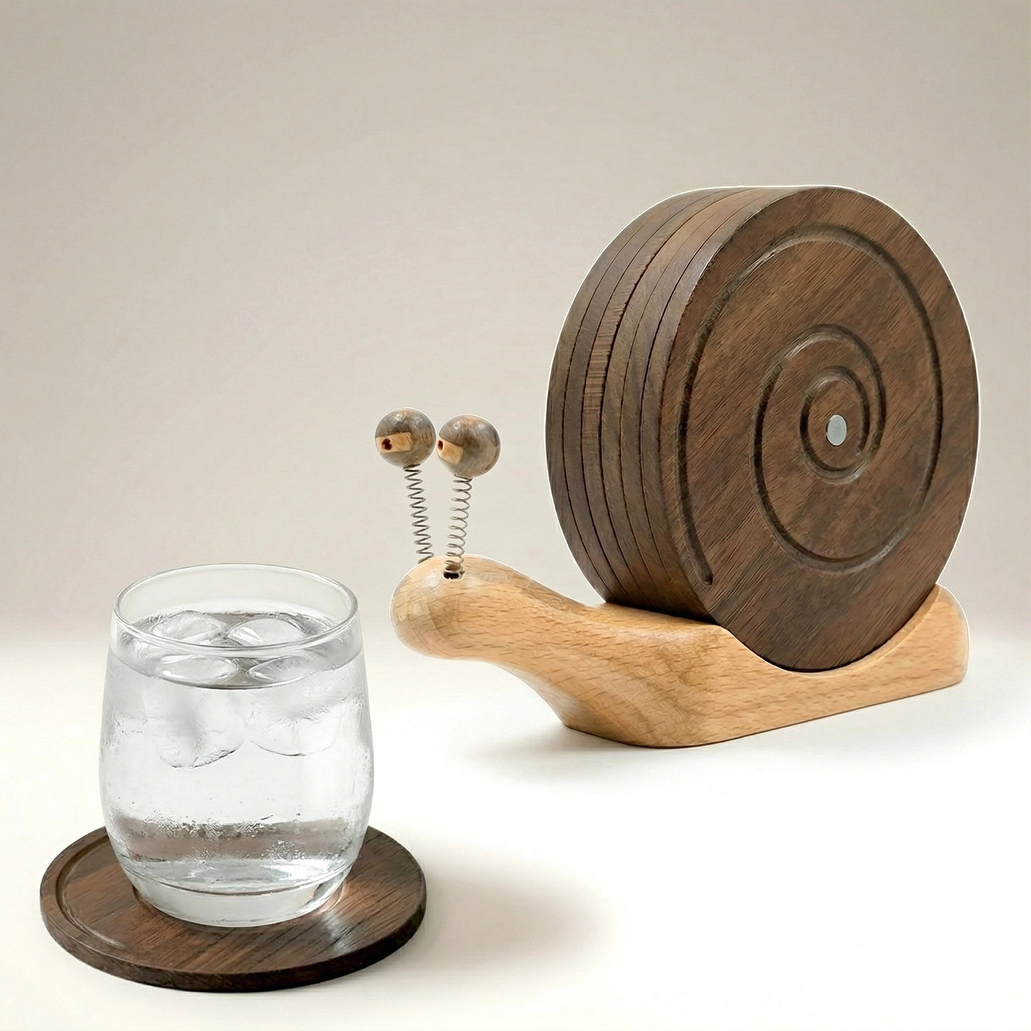 Snail Magnetic Wooden Coasters | Set of 6