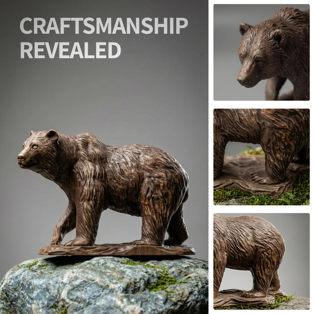 Grizzly Bear | Hand-carved Wooden Figurine